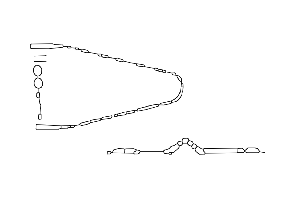 V ceiling support 8 mm made to measure with Safe Track Device – 5001 Curtain Track