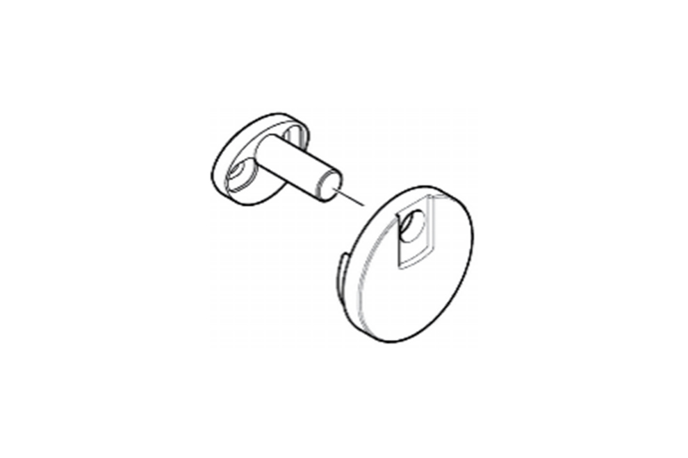 Deco 1020 wall bracket 90mm with round cover plate