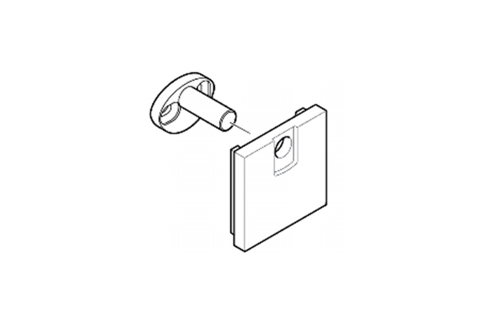 Deco 1020 wall bracket 90mm with square cover plate
