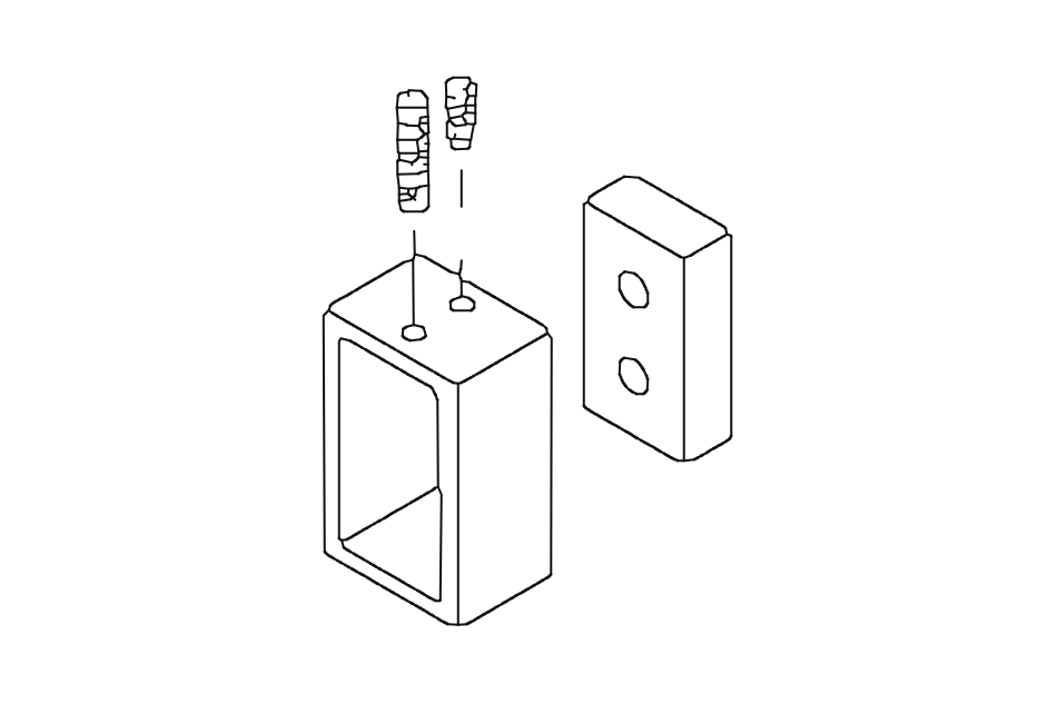 Wall to wall flush Bracket – 30mm