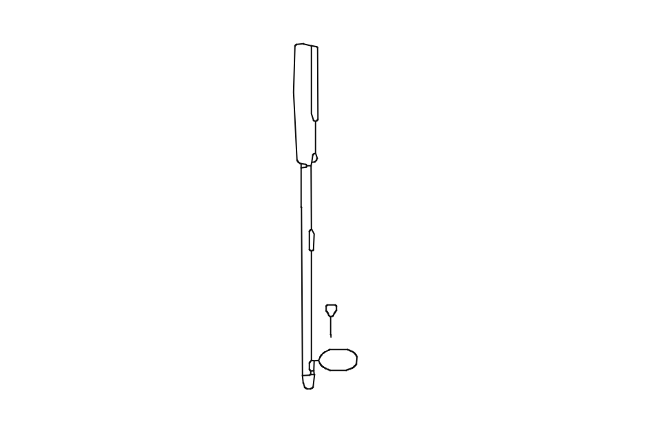 100 cm ceiling support with 8 mm Aluminum