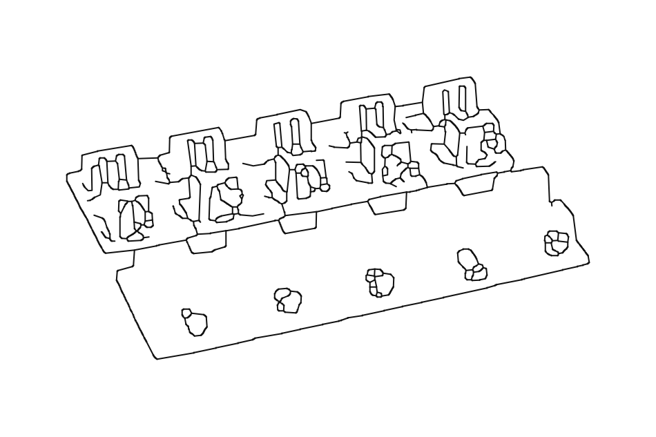 End Cap for 5 Panel Curtain Track Profiles