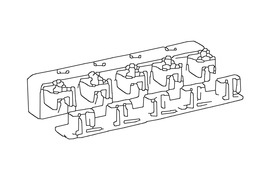 End cap for corded 5 Panel track profiles