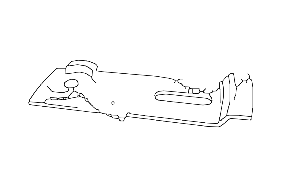 Twist ceiling bracket for 5 Panel Track