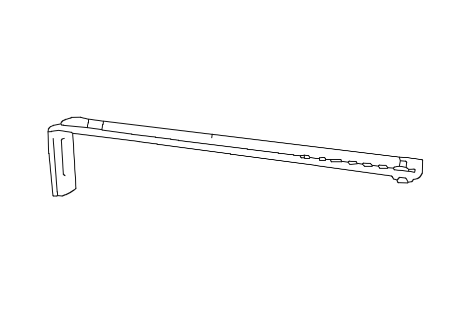 Bracket 20cm Wall L - White