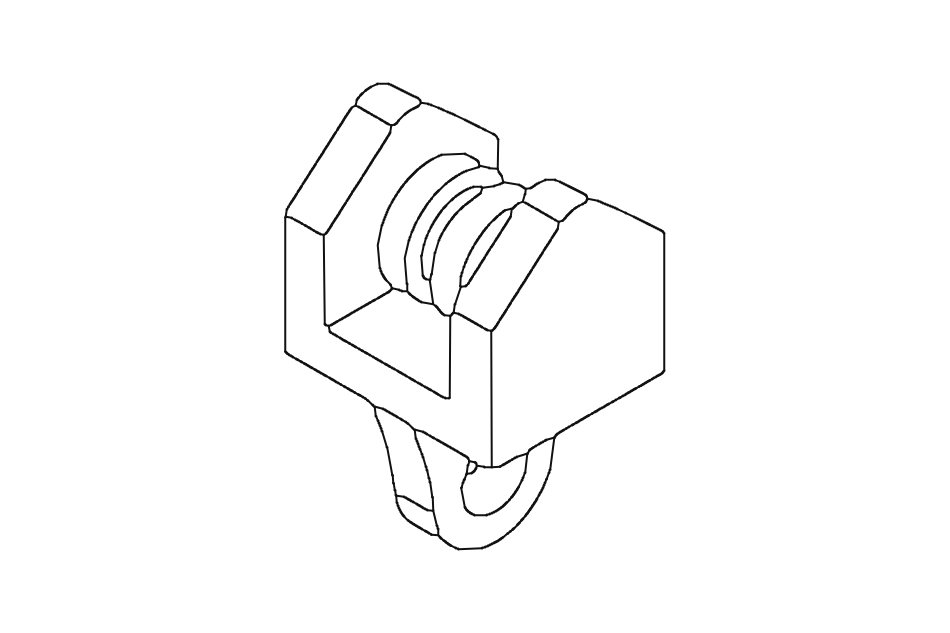 Glider Plastic for Double T Rail 12x25mm