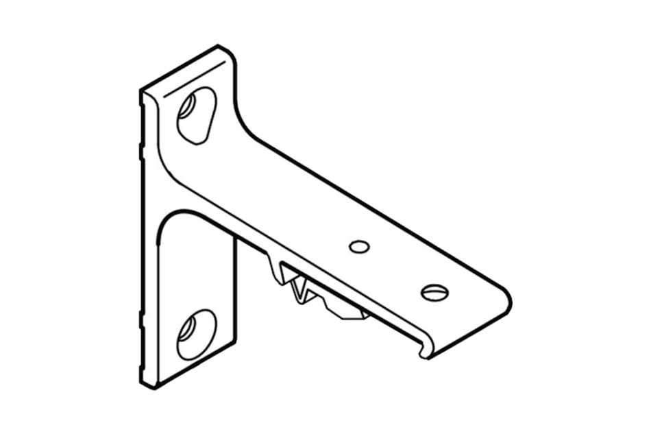 Aluminium Wall Bracket – 100mm with clip