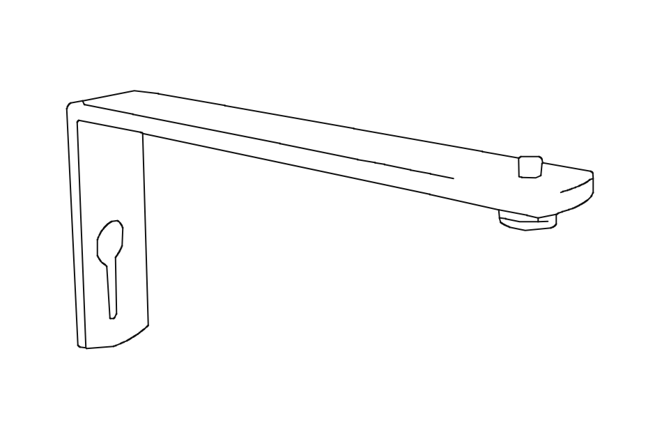 Bracket L Wall 10cm