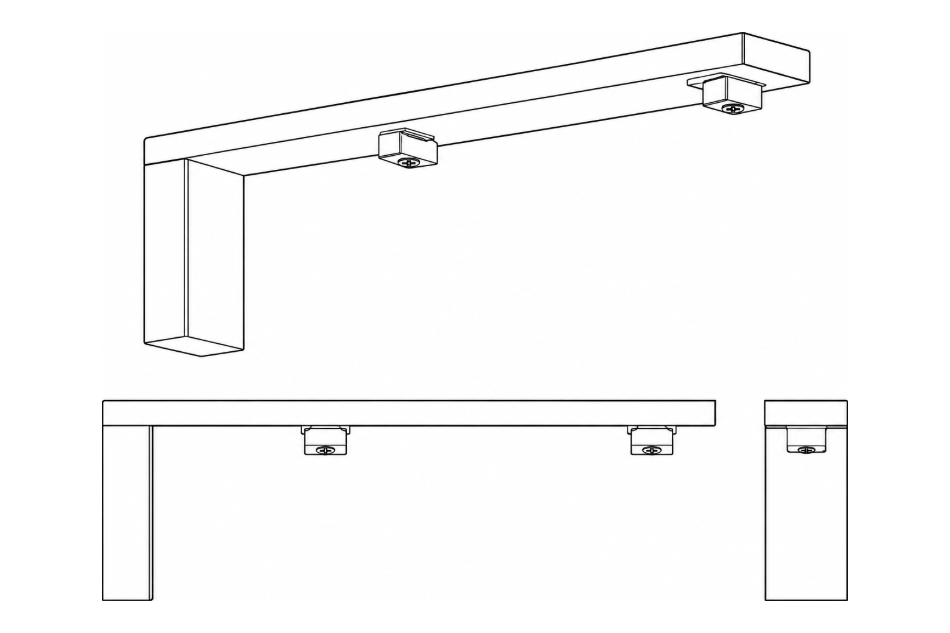 Decorative Square Bracket Double 6/17cm