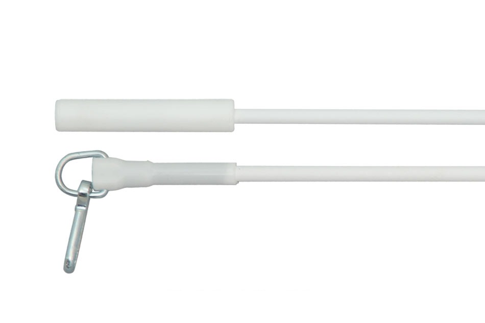 Plastic coated curtain draw rod