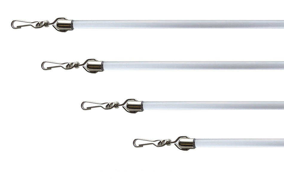 Acrylic curtain draw rod