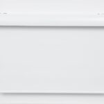 New York roller blind with rounded white headrail