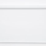 Paris Luxury roller blind with brushed metal brackets, white fabric