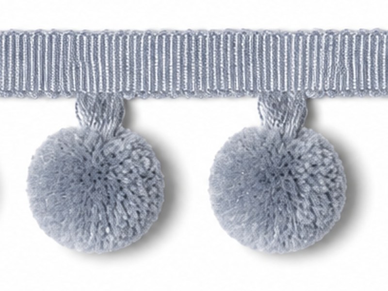 PomPom trimming Grey